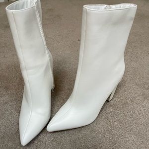 Women’s White Booties